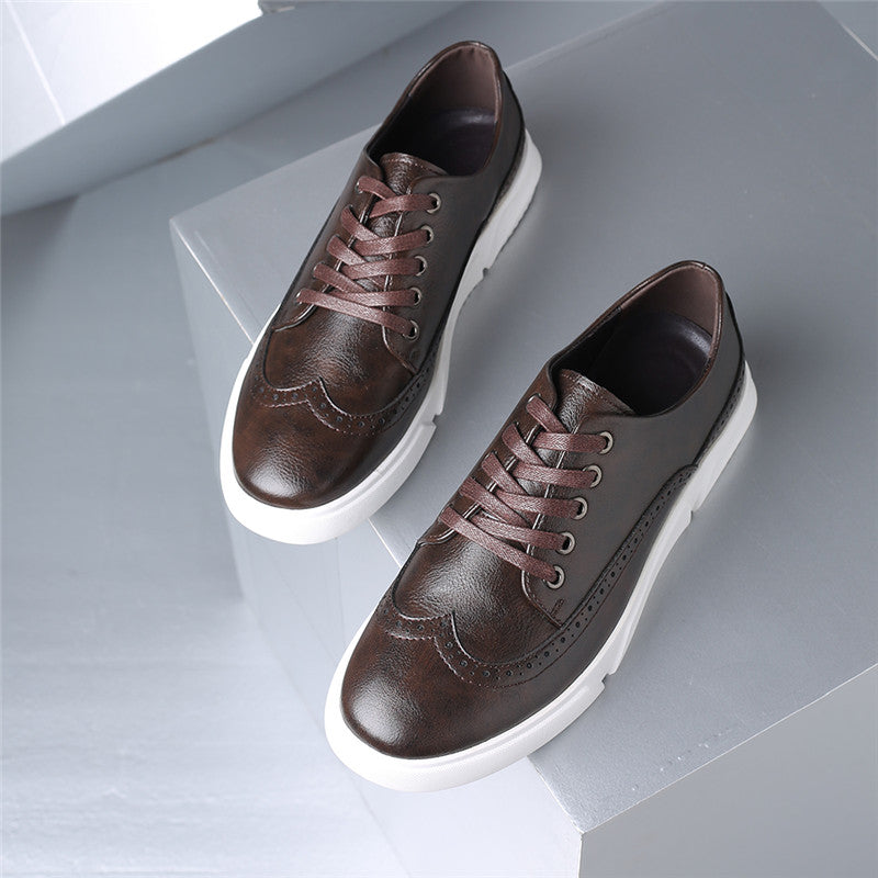 Men's Premium Leather Low-Top Sneakers | Refined All-Day Comfort Fit 5