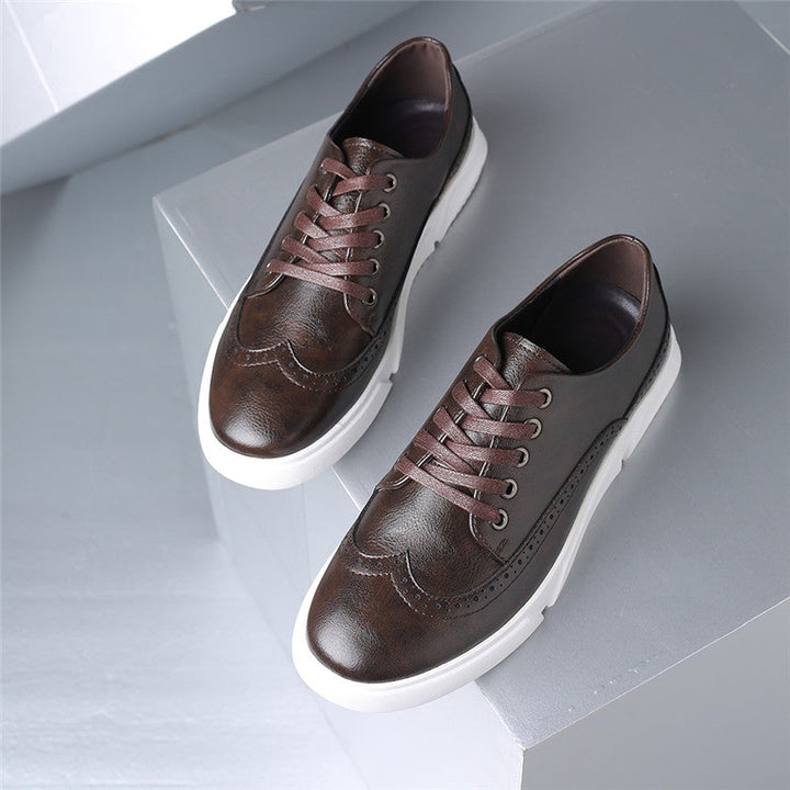 Men's Premium Leather Low-Top Sneakers | Refined All-Day Comfort Fit 5