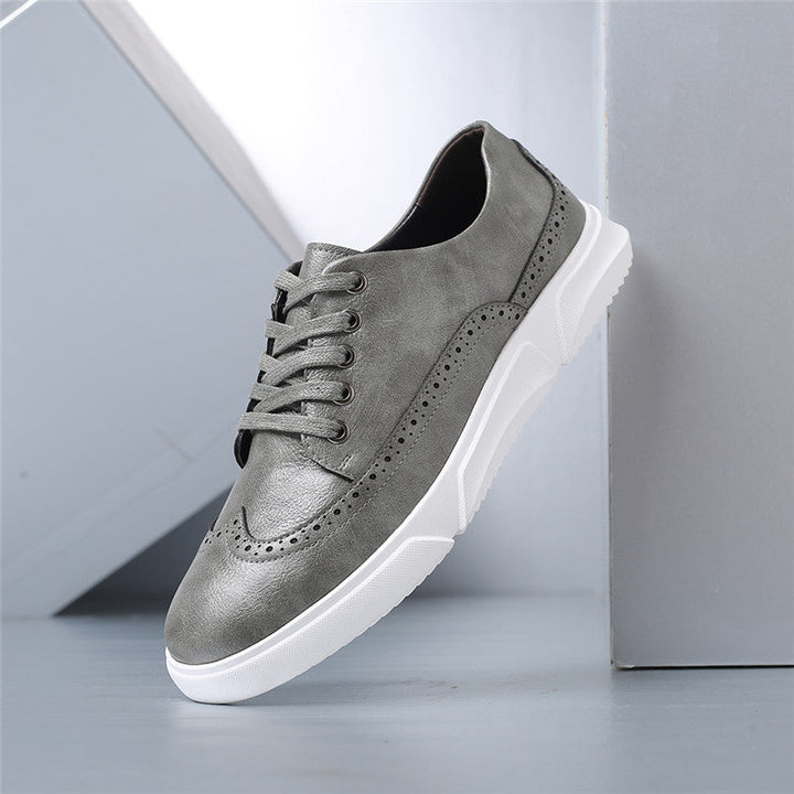 Men's Premium Leather Low-Top Sneakers | Refined All-Day Comfort Fit 8