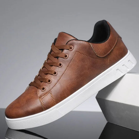 Men's Premium Leather Low-Top Sneakers | Sleek All-Day Comfort Design 0