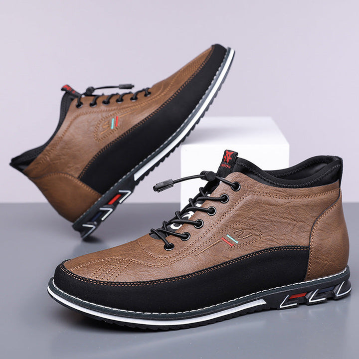 Men's Premium Leather Mid-Top Sneakers | Refined Everyday Comfort 0