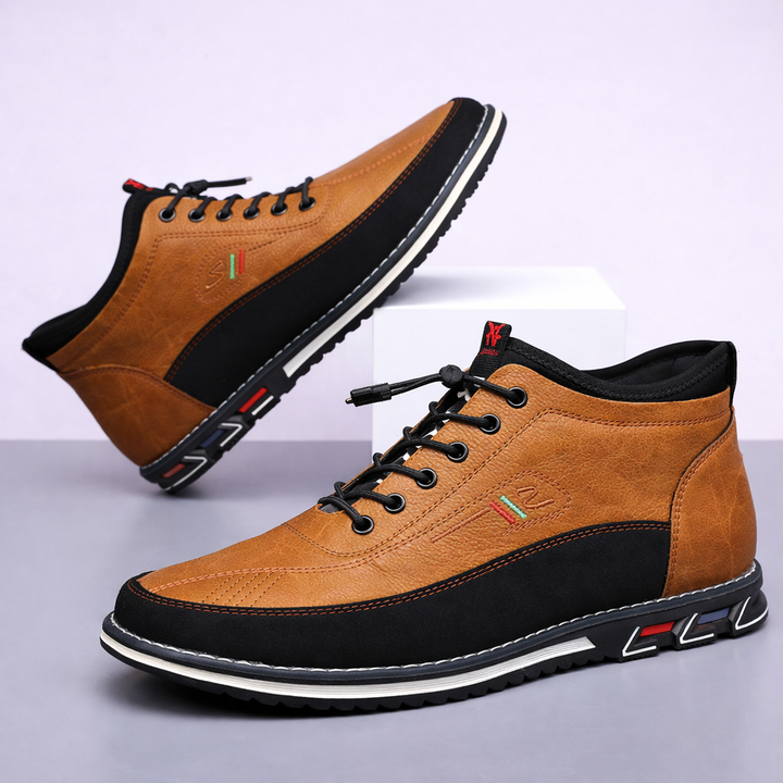 Men's Premium Leather Mid-Top Sneakers | Refined Everyday Comfort 2