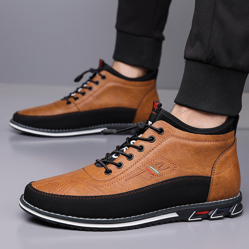 Men's Premium Leather Mid-Top Sneakers | Refined Everyday Comfort 3