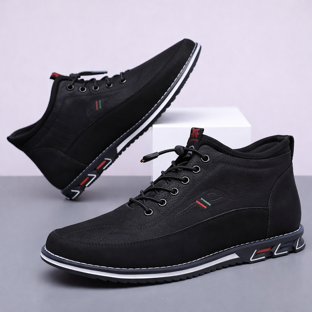 Men's Premium Leather Mid-Top Sneakers | Refined Everyday Comfort 4
