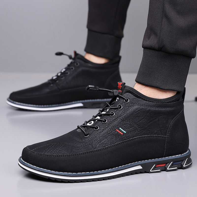 Men's Premium Leather Mid-Top Sneakers | Refined Everyday Comfort 5
