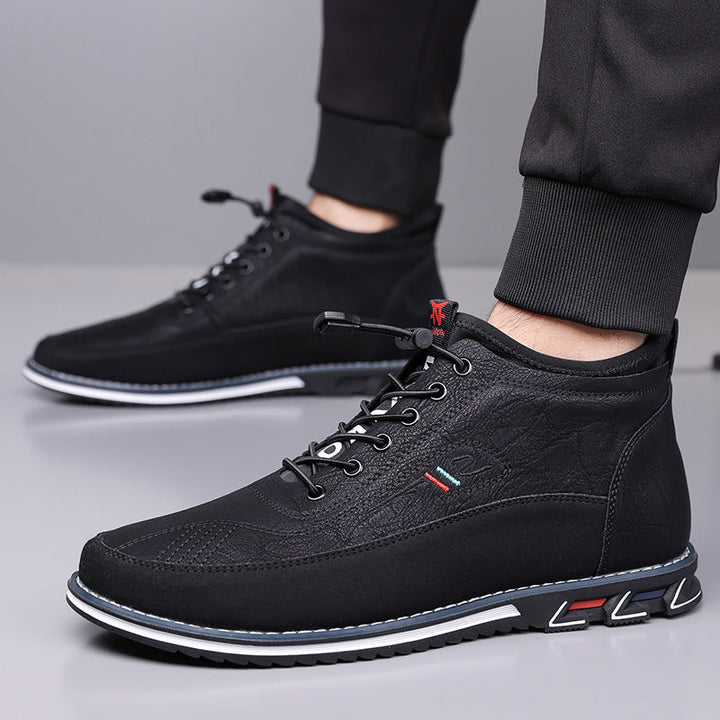Men's Premium Leather Mid-Top Sneakers | Refined Everyday Comfort 5