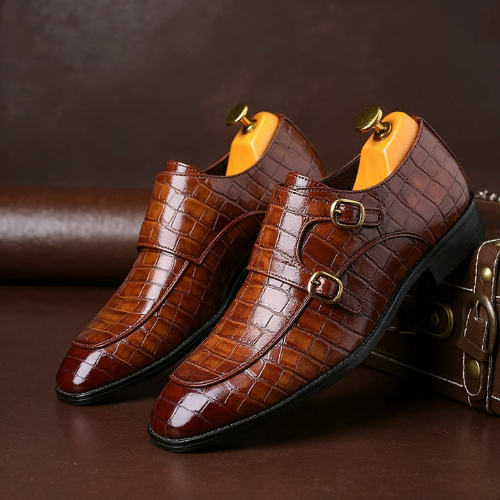 Men's Premium Leather Monk Strap Dress Shoes | All-Day Comfort Fit 2