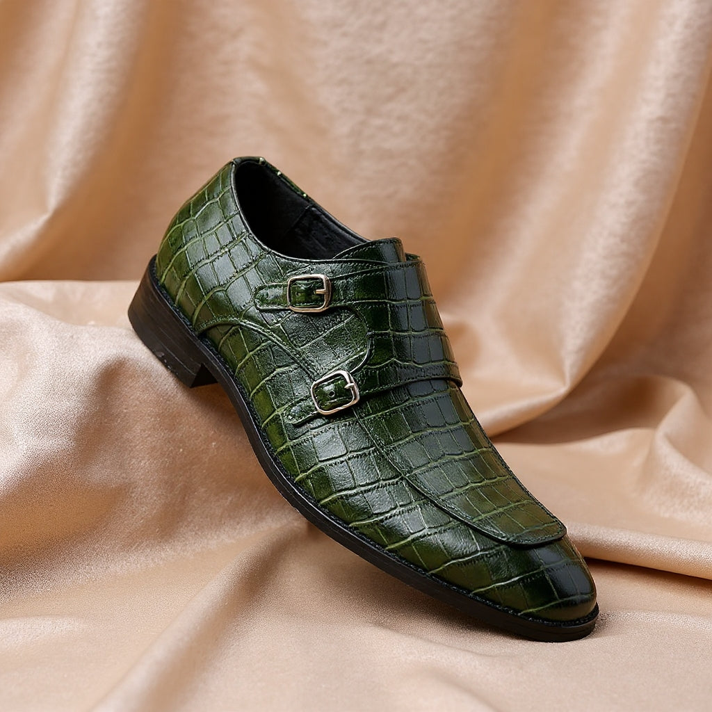 Men's Premium Leather Monk Strap Dress Shoes | All-Day Comfort Fit 7