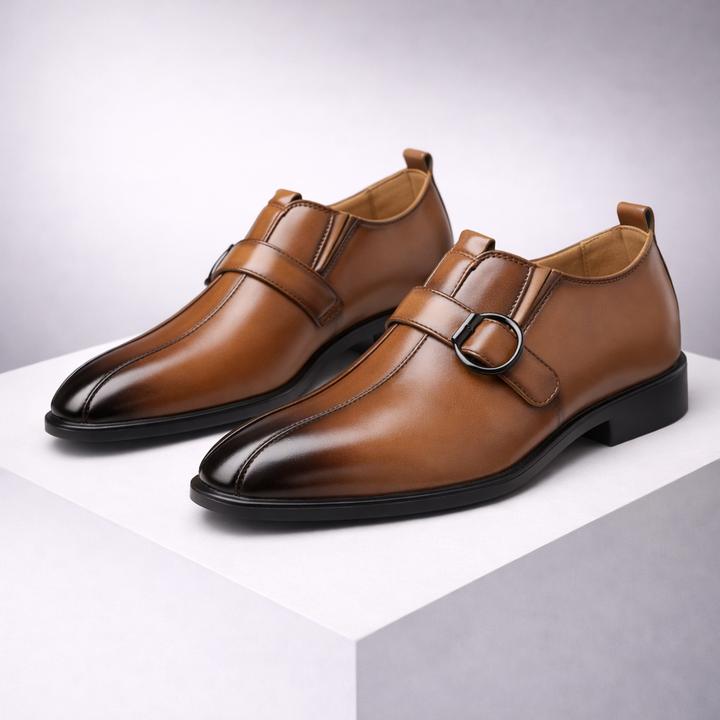 Men's Premium Leather Monk Strap Shoes | Refined All-Day Comfort Fit 0