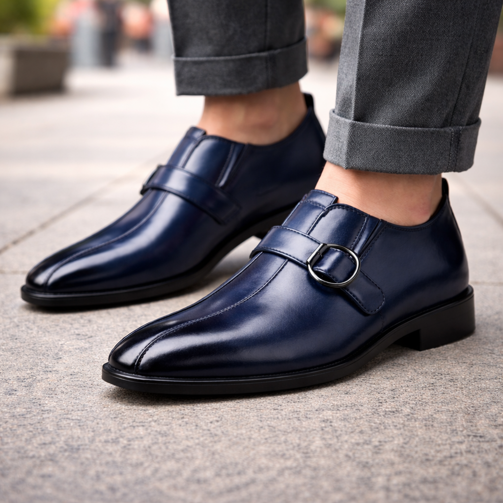 Men's Premium Leather Monk Strap Shoes | Refined All-Day Comfort Fit 4