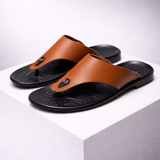 Men's Premium Leather Sandals | All-Day Comfort Fit 0