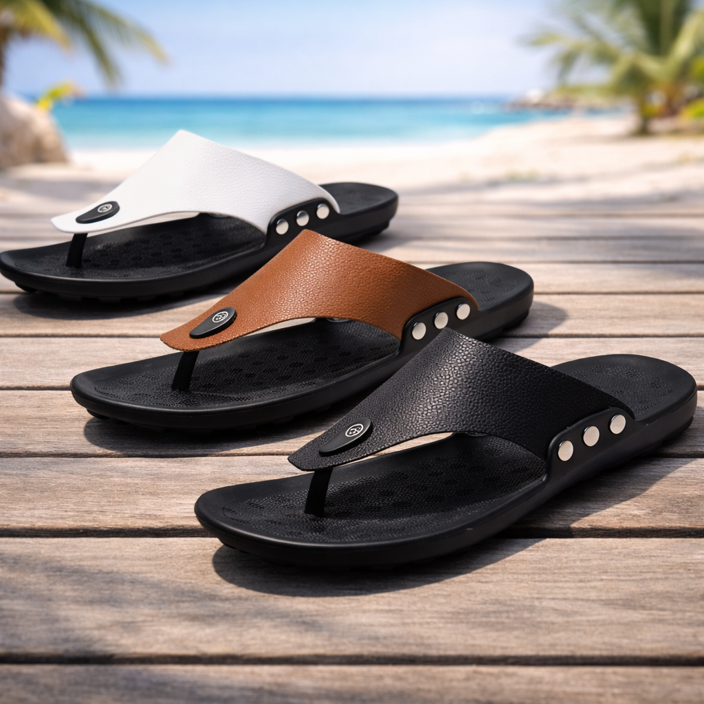 Men's Premium Leather Sandals | All-Day Comfort Fit 4