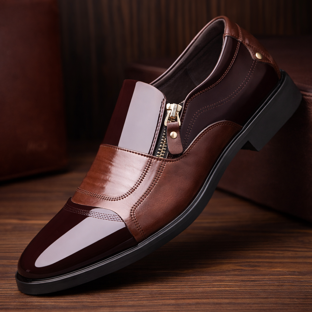 Men's Premium Leather Side-Zip Shoes | All-Day Comfort Fit 2