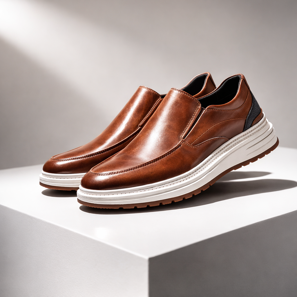 Men's Premium Leather Slip-On Loafers | All-Day Comfort Fit 0