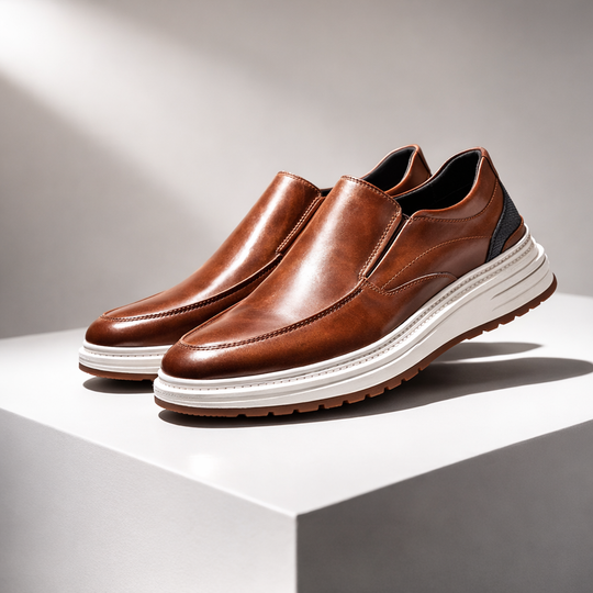 Men's Premium Leather Slip-On Loafers | All-Day Comfort Fit 0