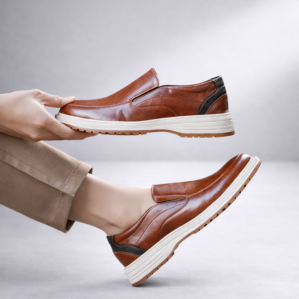 Men's Premium Leather Slip-On Loafers | All-Day Comfort Fit 1