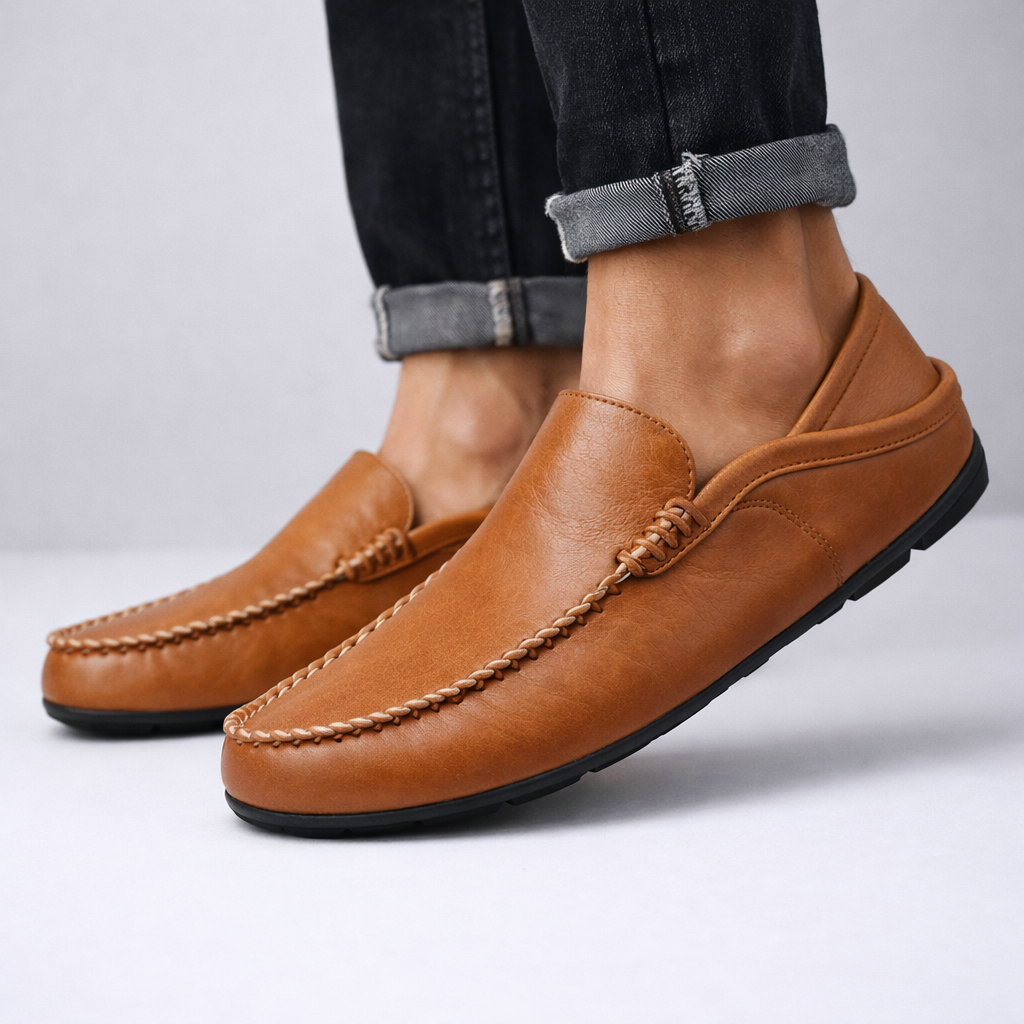 Men's Premium Leather Slip-On Loafers | Tailored All-Day Comfort Design 1