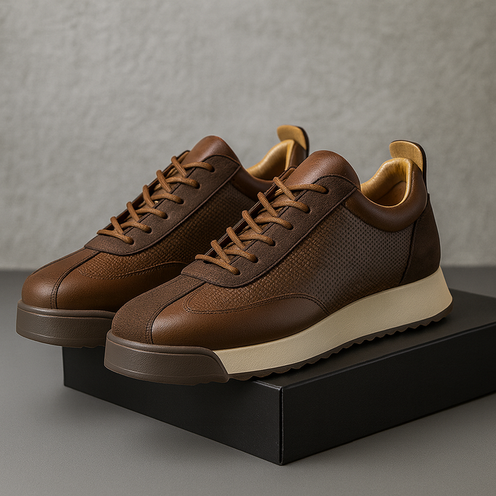 Men's Premium Leather Sneakers | All-Day Comfort Fit 0