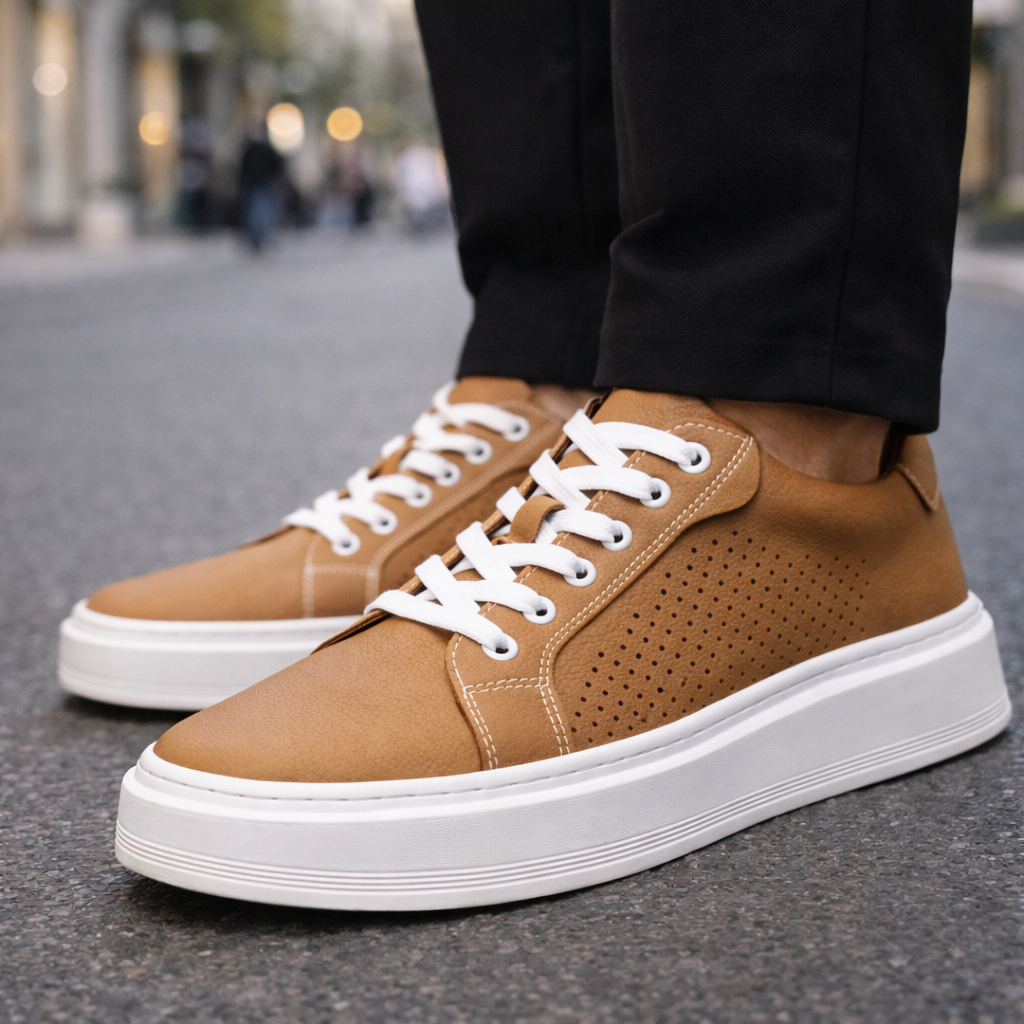 Men's Premium Leather Sneakers | All-Day Comfort Fit 1