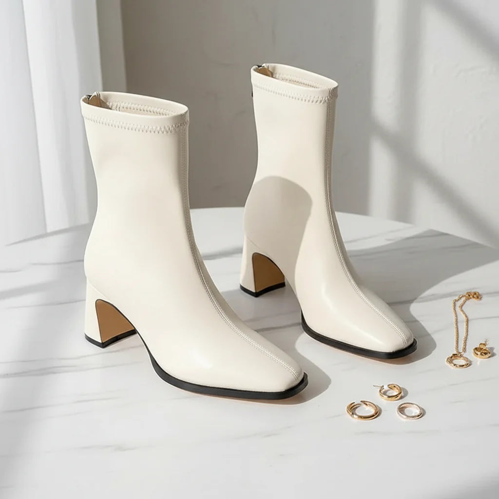 Women's suede ankle boots with soft matte finish
