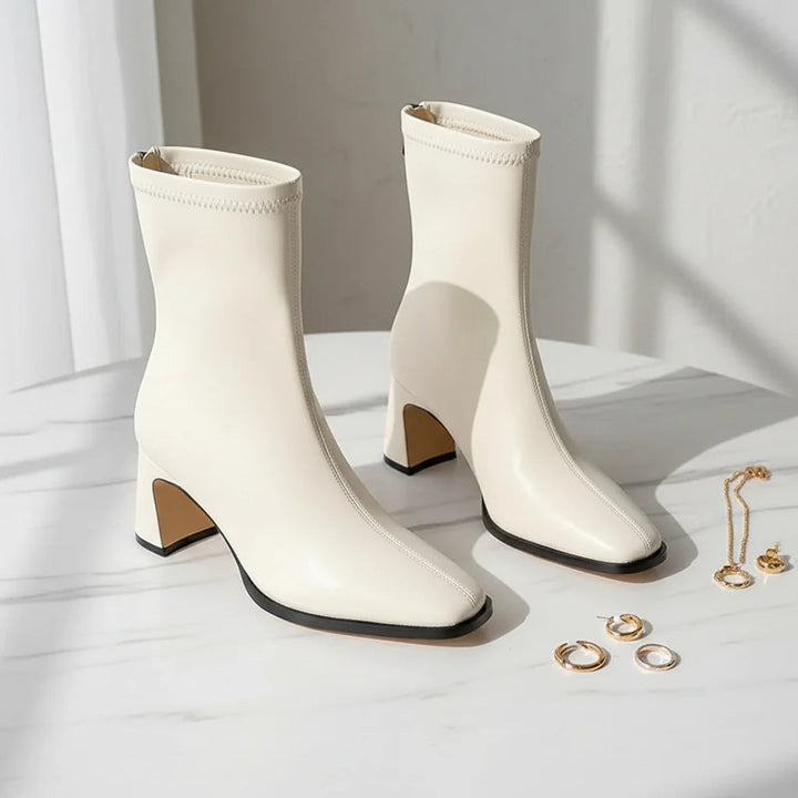Women's suede ankle boots with soft matte finish