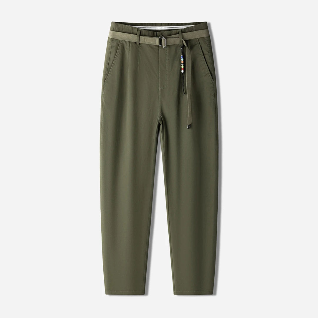 Men's Pure Cotton Chino Pants | Lightweight Breathable Casual Essential 8
