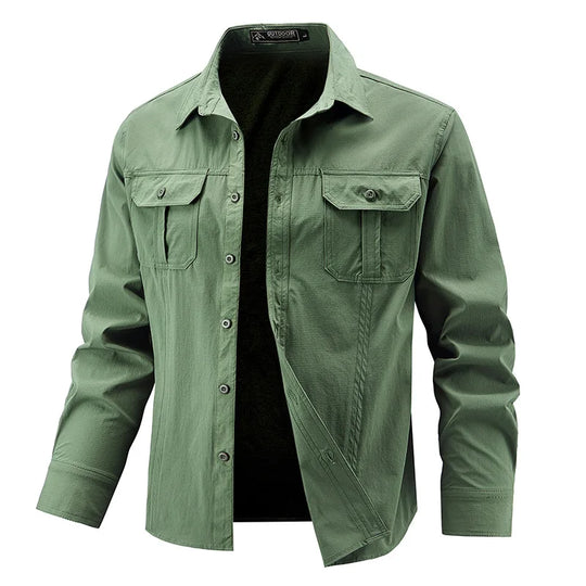 Men's quick-drying cargo shirt with breathable lightweight outdoor fabric