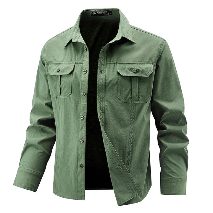 Men's quick-drying cargo shirt with breathable lightweight outdoor fabric