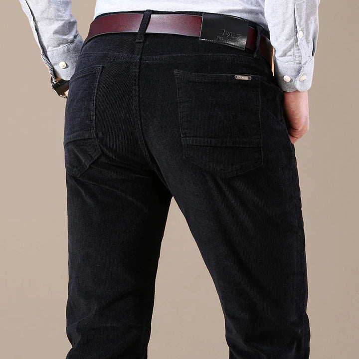 Men's Ribbed Corduroy Trousers | Timeless Structured Elegance 1
