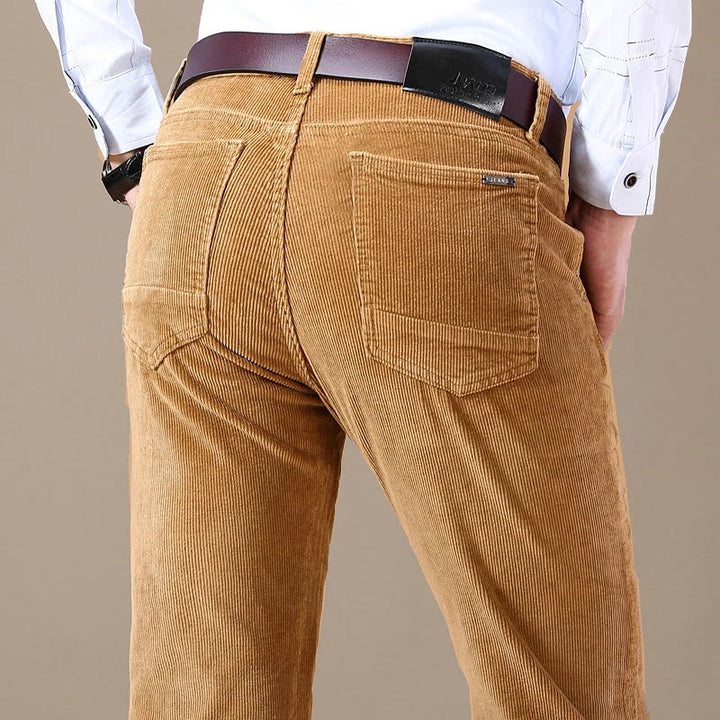 Men's Ribbed Corduroy Trousers | Timeless Structured Elegance 5