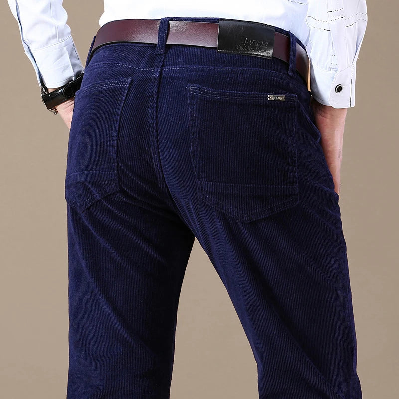 Men's Ribbed Corduroy Trousers | Timeless Structured Elegance 6