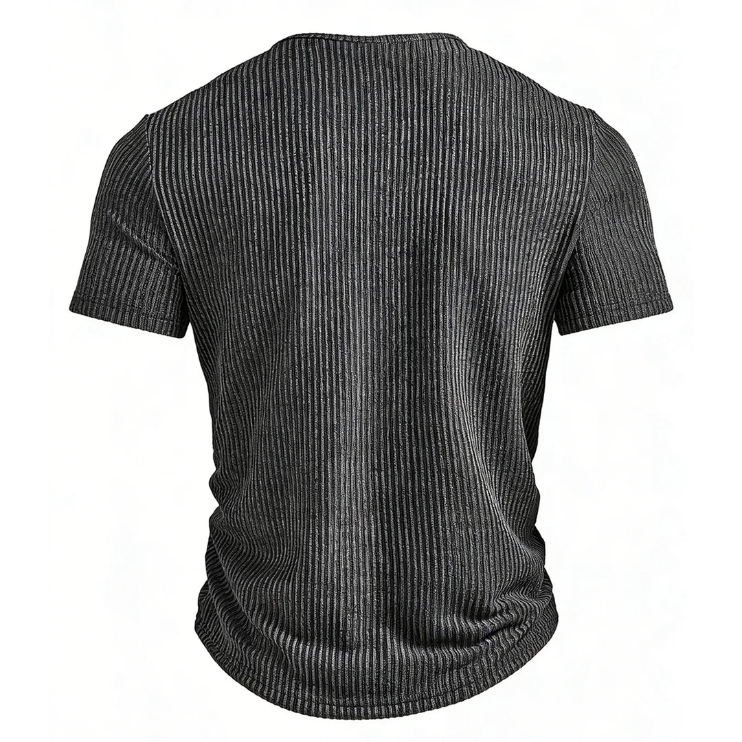 Men's Ribbed Cotton Henley Shirt | Slim Fit Casual Summer Essential | Modern Street Fit 3