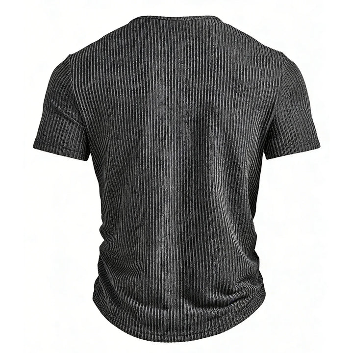 Men's Ribbed Cotton Henley Shirt | Slim Fit Casual Summer Essential | Modern Street Fit 3