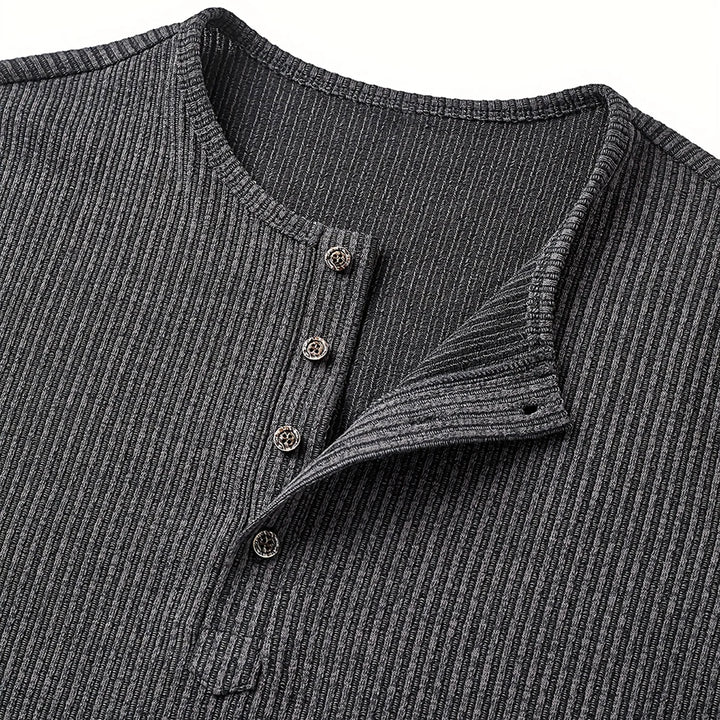 Men's Ribbed Cotton Henley Shirt | Slim Fit Casual Summer Essential | Modern Street Fit 5