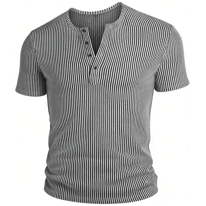 Men's Ribbed Cotton Henley Shirt | Slim Fit Casual Summer Essential | Modern Street Fit 7