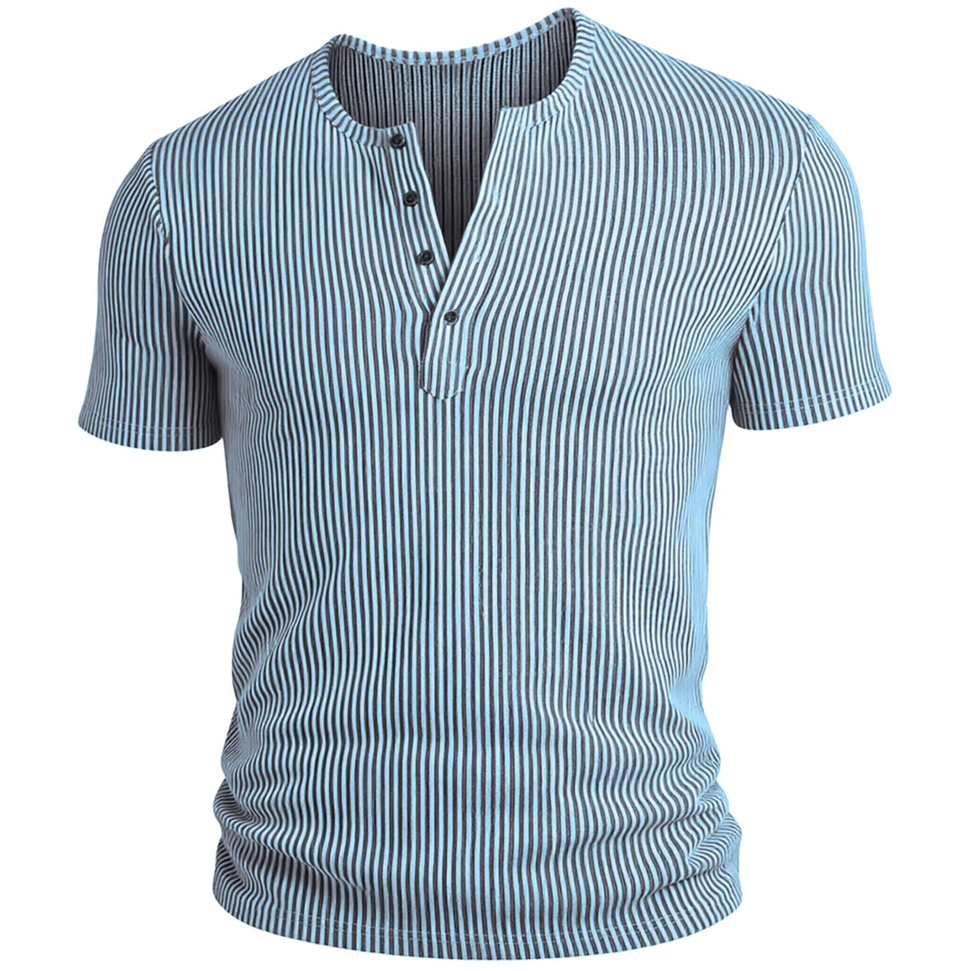 Men's Ribbed Cotton Henley Shirt | Slim Fit Casual Summer Essential | Modern Street Fit 8