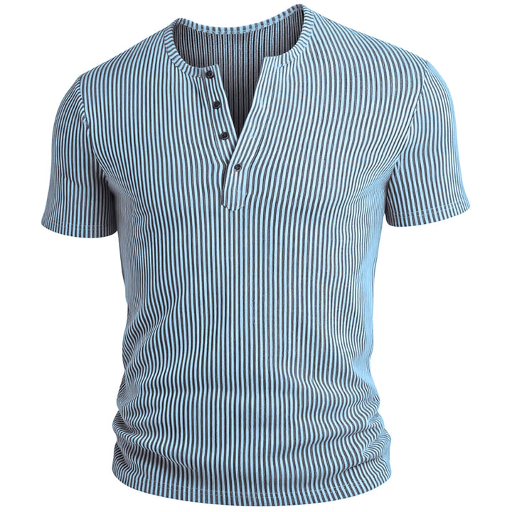 Men's Ribbed Cotton Henley Shirt | Slim Fit Casual Summer Essential | Modern Street Fit 8
