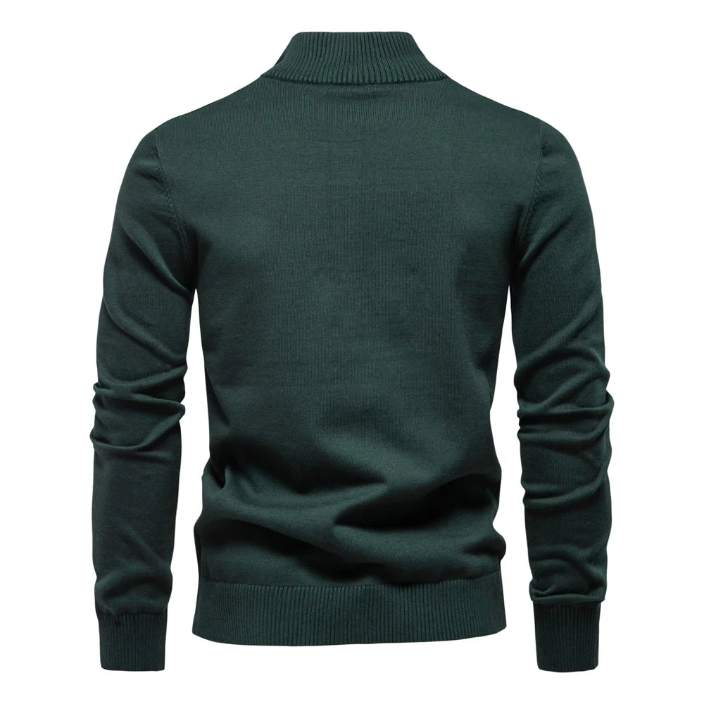 Men's Ribbed Cotton Knit Pullover Sweater | Refined Versatile Layering Essential 3