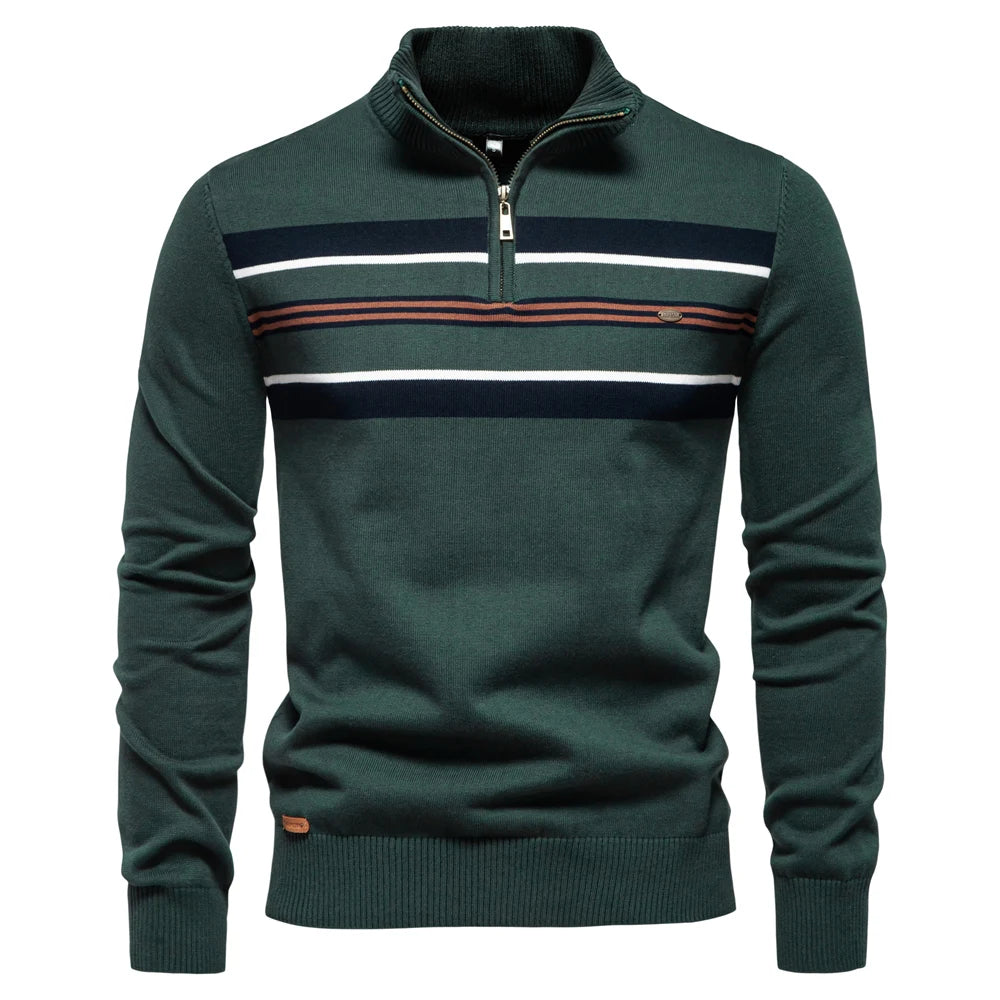 Men's Ribbed Cotton Knit Pullover Sweater | Refined Versatile Layering Essential 9