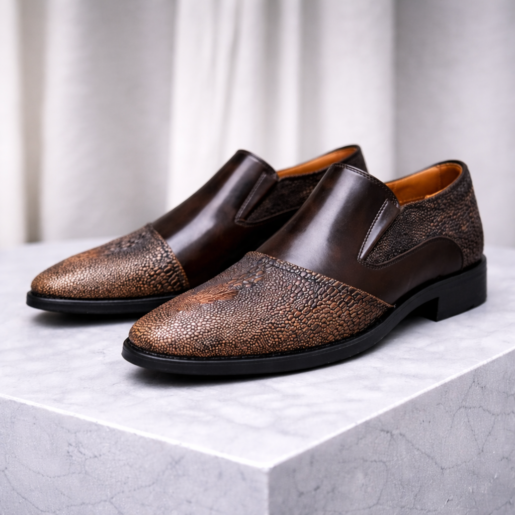 Men's Smooth Leather Slip-On Sneakers | Modern Everyday Comfort 0