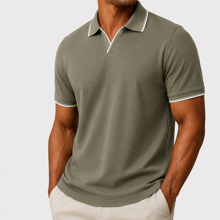 Men's Soft Cotton Blend Polo Shirt | Tailored Lightweight Comfort Fit 0