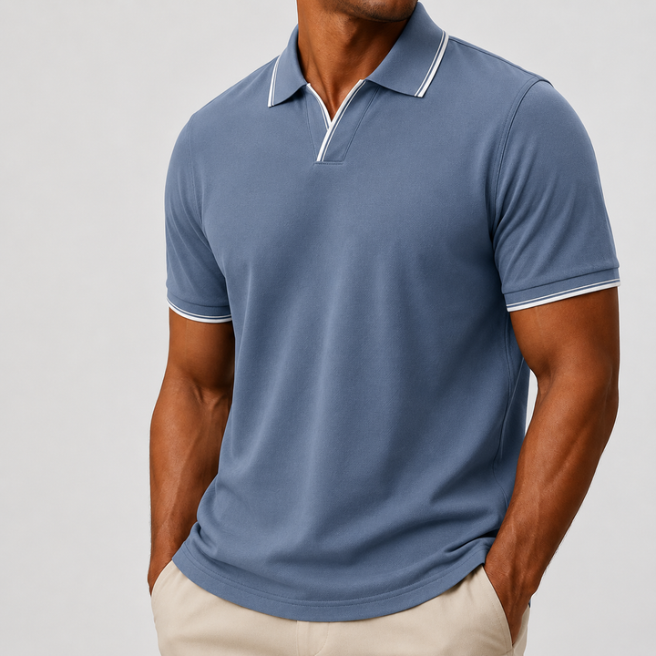 Men's Soft Cotton Blend Polo Shirt | Tailored Lightweight Comfort Fit 1