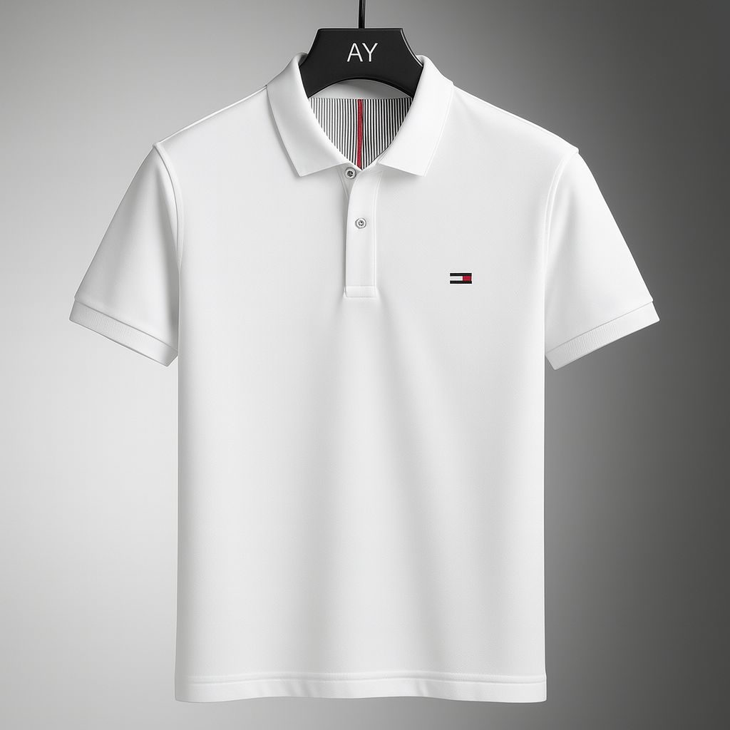 Men's Soft Cotton Long Sleeve Polo Shirt | Refined Breathable Everyday Essential 0
