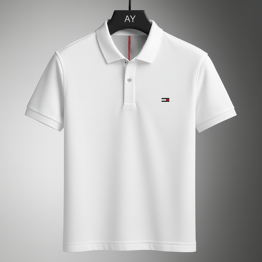 Men's Soft Cotton Long Sleeve Polo Shirt | Refined Breathable Everyday Essential 0