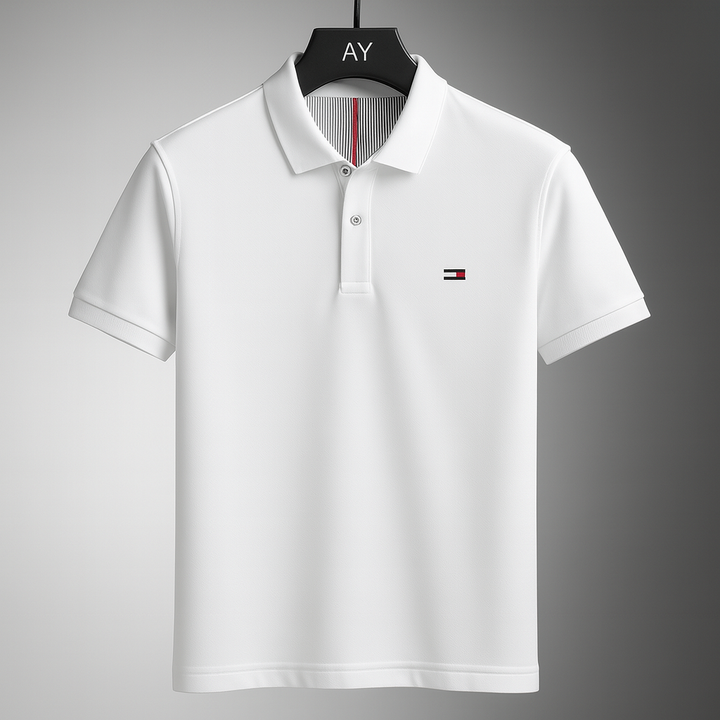 Men's Soft Cotton Long Sleeve Polo Shirt | Refined Breathable Everyday Essential 0