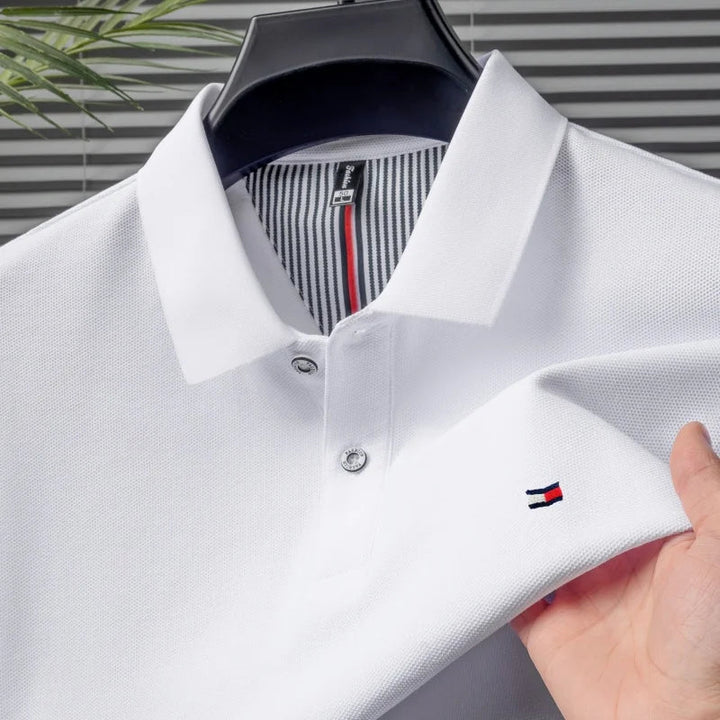 Men's Soft Cotton Long Sleeve Polo Shirt | Refined Breathable Everyday Essential 1