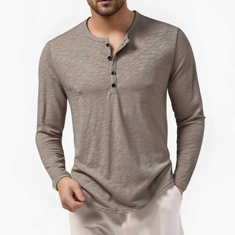 Men's Soft Fabric Long Sleeve T-Shirt | Casual Autumn Comfort Fit 3