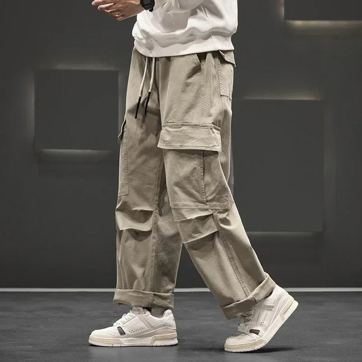 Men's Soft Fabric Wide-Leg Cargo Pants | Effortless Relaxed Street Style 2