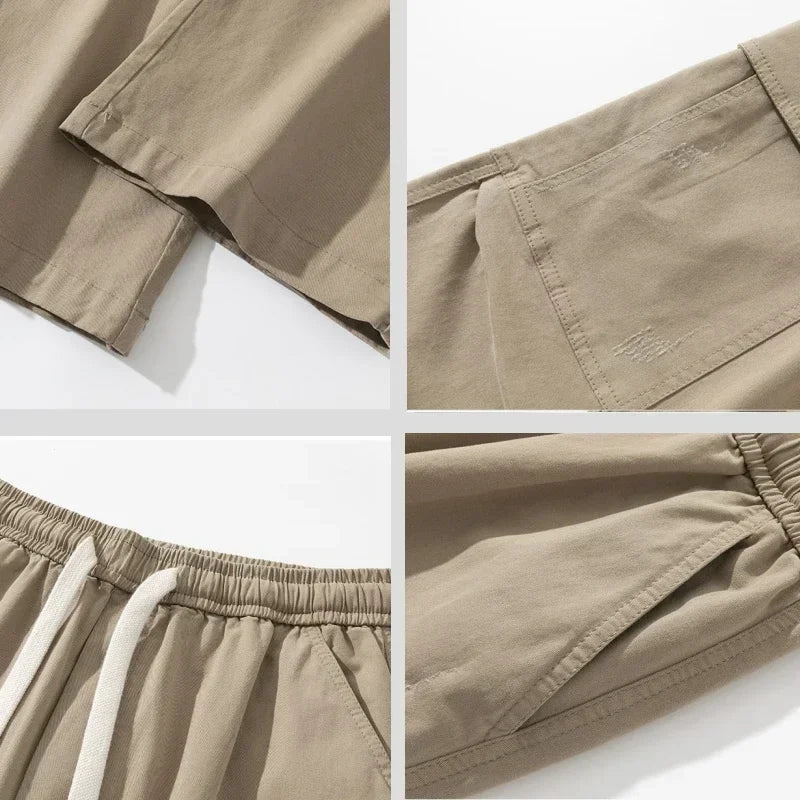 Men's Soft Fabric Wide-Leg Cargo Pants | Effortless Relaxed Street Style 6
