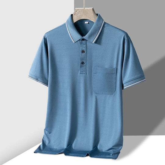 Men's Soft Knit Polo Shirt | Tailored Breathable Comfort Fit 0